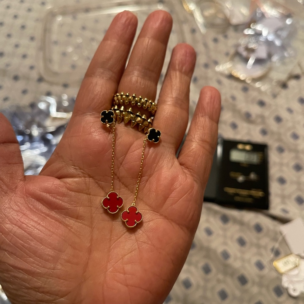 18k Saudi gold earrings